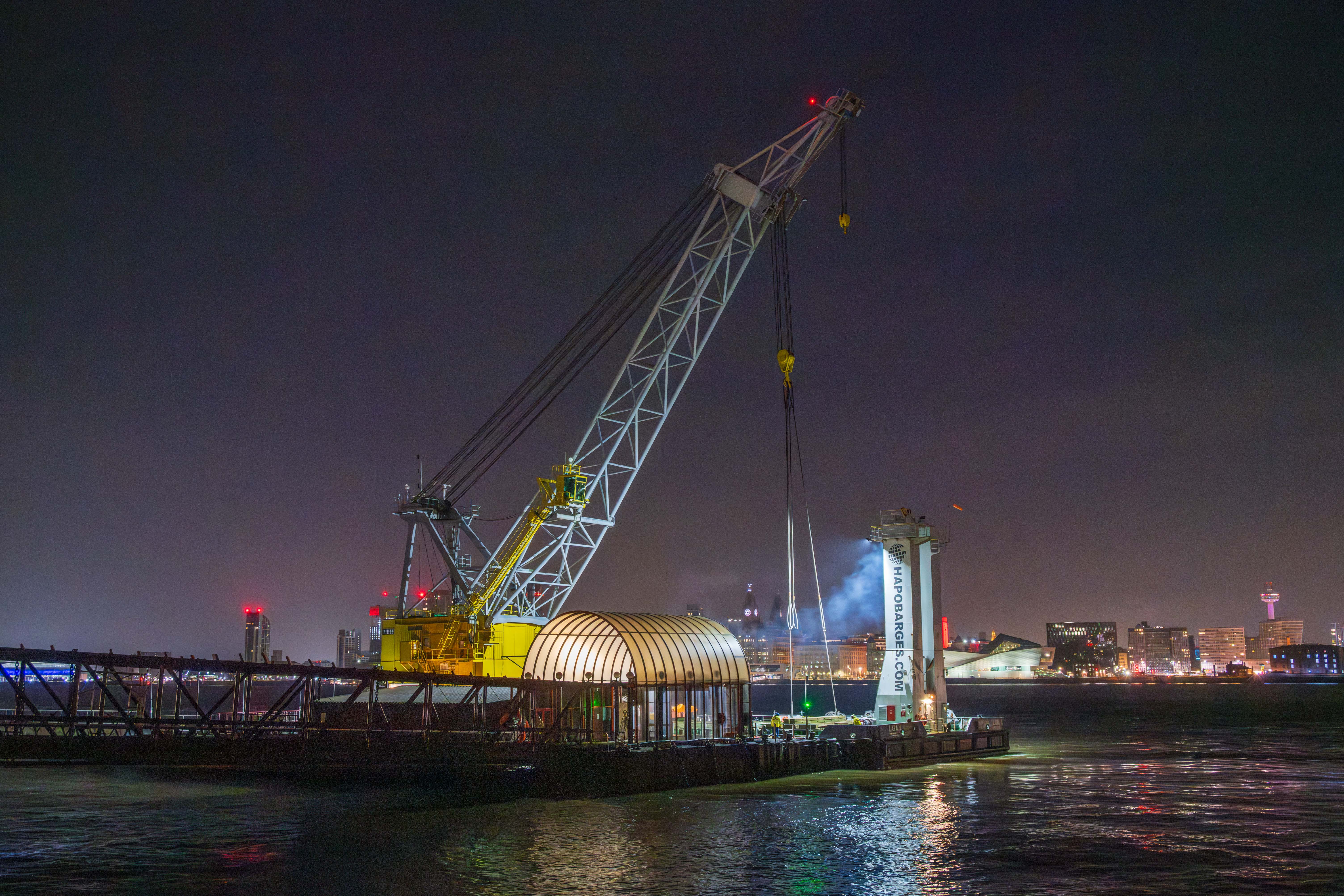 Removal of landing stage and linkspan at Woodside makes for eye
